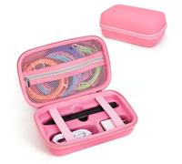 EUGOOCX Custodia in EVA compatibile con MYNT3D Super 3D Pen Set, borsa da viaggio portatile per penna da stampa 3D, ricariche e cavi, rosa