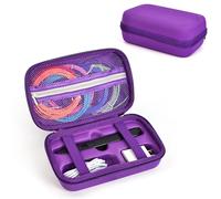 EUGOOCX Custodia in EVA compatibile con MYNT3D Super 3D Pen Set, borsa da viaggio portatile per penna da stampa 3D, ricariche e cavi, Viola