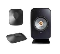 EUGOOCX Supporti per altoparlanti da scrivania per altoparlanti da scaffale wireless KEF LSX II/LSX II LT, monitor audio surround e accessori per TV e home cinema (nero)