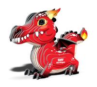 EUGY 085 Drago Rosso. Eco-Friendly 3D Paper Puzzle