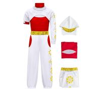 Euholute Zombies - Costume da cheerleader da vampiro Nova, per ragazze, per cosplay di Victor Addison Wells Nova, con cappuccio, uniforme di Halloween (rosso bianco, M)