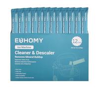 EUHOMY Detergente e disincrostante per macchina del ghiaccio, 12 usi e confezionato singolarmente, detergente per macchine del ghiaccio con polvere anticalcare con acido citrico organico, ideale per