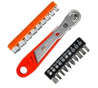 EUIEUT Chiave a Cricchetto Magnetica Mini Chiave a Cricchetto da 1/4" Cacciavite Reversibile Offset ad Alta Coppia Set di Bit Avvitamento con Cricchetti per Riparazioni di Auto Elettronica e Casa