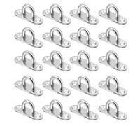 EUIOOVM 20 piastre oculari in acciaio inox - M5 con occhiello per appendere oggetti, ganci di fissaggio, supporto da parete, tenda da sole, gancio da soffitto, accessori per barche