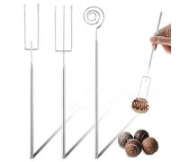 EUIOOVM 3 pezzi Forchette per Cioccolato, Forchette per Fonduta Forchetta Al Cioccolato Forchettone, Set Forchettine Per Cioccolato In Acciaio Inossidabile per fai-da-te Cioccolatini e Tartufi