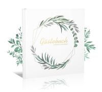 EUIOOVM Libro degli ospiti per matrimonio, libro degli ospiti con domande da riempire, 100 pagine doppie, libro degli ospiti di alta qualità per ricordi indimenticabili - Libro degli ospiti per