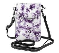 EUIYCBA Borse gialle del telefono cellulare della stampa del modello, piccola borsa a tracolla, per le donne con la cinghia staccabile, Strisce viola., Taglia unica