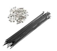 EUIYCBA Set di raggi e nippli per mountain bike da 27,5"/26", in acciaio inox ad alta resistenza, colore nero, per ruote da strada e mountain bike, raggi di ricambio durevoli (170 mm)