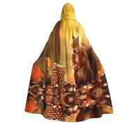EUIYCBA Squiries of Pine Nuts, mantello con cappuccio da uomo, con cappuccio, per cosplay, colore: nero