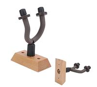Eujgoov 2Pcs Gancio per Chitarra, Supporto per Gancio per Montaggio a Parete per Chitarra Supporto per Supporto Base in Legno Massello per Chitarre Acustiche Ed Elettriche