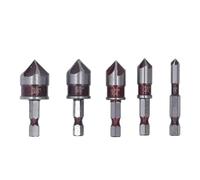 Eujgoov 3pcs Set di Bit di Contromissione Gambo Esagonale, Bordi di Taglio Liscio, 1/4, 3/8, 1/2, 5/8, 3/4 Pollici, per Legno, Plastica, Scheda, Strumento Campione con 5 Bordi di