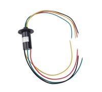 Eujgoov 4 Fili 30A Connettore Rotativo Ad Anello di Slittamento Elettrico con Contatti in Oro per Trasmissione del Segnale di Alimentazione 360 ° Rotazione 250 Giri/Min IP51