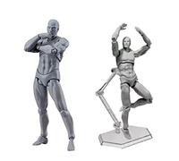 Eujgoov Action Figure Body Pvc 13 X 5 Cm Posa Personalizzabile Visualizza Comoda Praticamento Schizzo Disegno Adatto per la Decorazione del Desktop Pittura di Pittura (Uomo)