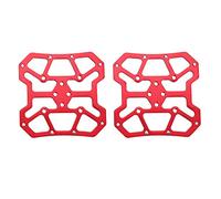 Eujgoov Adattatore per Pedale Bici, Conversione Pedale Senza Clip in Lega di Alluminio per, Accessorio Bici Alla Moda, Installazione Semplice, Prestazioni di Pedalata Migliorate, Bellissimo (rosso)