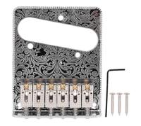 Eujgoov Bridge per Chitarra Elettrica da 52,5 Mm a Stringa Dispositivo Stabilizzatore a Molla Elettrica a Molla Elettrica (SILVER)