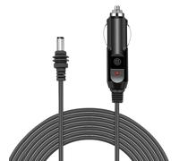 Eujgoov Cavo di Alimentazione CC Cavo di Alimentazione per Caricabatteria Auto 18AWG Prolunga IP68 Resistente All'acqua con Interruttore On/Off Spina Maschio Accendisigari Nera