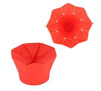 Eujgoov Ciotola per Popcorn in Silicone Macchina per Popcorn per Microonde Ciotola per Pieghevole Fai da Te 11,8 Pollici Coperchio e Maniglia Pieghevoli Lavabile in Lavastoviglie per Serate di