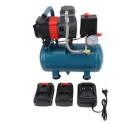 Eujgoov Compressore dell'Aria Senza Spazzole Senza Filo, Compressore d'Aria Portatile con Batteria 2 X 1500 mAh per Il Lavoro di Lavoro di Inflazione dei (Spina Europea)