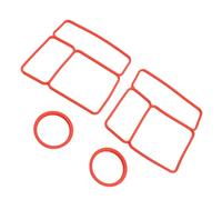 Eujgoov Confezione da 2 Guarnizioni in Silicone per Omiebox, Materiale per Uso Alimentare, Resistente Agli Odori, Coperchio Ermetico a Prova di Perdite, Adatto per il Pranzo dei Bambini (rosso)