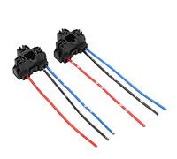 Eujgoov Connettori a Lampadina a LED Coppia, Facile Usare, Piccoli, Resistenti Al Calore per Presa a LED H4-3, Ampia Applicazione, Connettore a Lampadina Connettore di Faro Fock Automobile