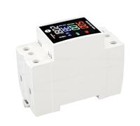 Eujgoov Contatore di Energia Digitale AC30-400V 0-100A Voltmetro Amperometro con Display della Frequenza del Fattore di Potenza per il Monitoraggio della Guida DIN