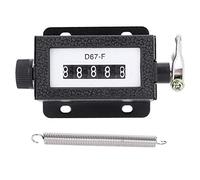 Eujgoov Contatore Meccanico Ad Asta D67-F Contatore Contatore Meccanico a 5 Cifre Ripristinabile con Molla