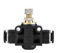 Eujgoov Contrassetto Pneumatico 6 Mm Collegamento del Tubo del Tubo Dell'aria Valvola T Forma T per una Buona Tenuta Dell'aria HosepipeFiting (6MM)