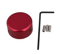 Eujgoov Copri Pedale Effetti Copri Pedale da Pavimento Testa Grande Argento MG-01981 con Chiave, Lega di Alluminio (rosso)