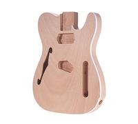 Eujgoov Corpo della Chitarra Elettrica Fai-da-te Incompiuto Adatto per Parti di Chitarra TL F Legno Composito di Mogano F Buca 15,75x12,6x1,89 Pollici