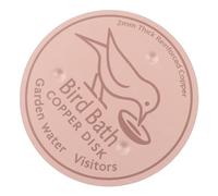 Eujgoov Disco in Rame per Vasca per Uccelli, Pulitore per Acqua in Rame Puro con Minore Manutenzione, Supporto a Triplo Punto per Vasche per Uccelli all'aperto e Uso in Cortile (B)