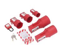 Eujgoov Dispositivo di Blocco della Presa Impermeabile, Dispositivo di Blocco Socket Industriale, con Socket Elettrico Multiple per ≤55 Mm Diametro Piccolo Industriale, Materiale PP Ad Alta Resistenza