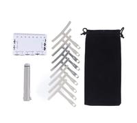 Eujgoov Guitar Feeler Gauge Tastonge RADIUS String Piegabile String Accidenti in Acciaio Inossidabile Azione Elettrica Elettrica Rigni Acustici Scale Strumento Strumento Glossy Finish