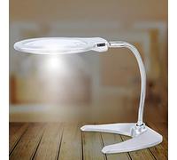 Eujgoov Ingrandimento di Vetro d'Ingrandimento, LED da Scrivania ABS + PMMA Affidabile 2,5x da 130 Mm, con Luci a LED di Lunga Durata, Facile Riconoscimento per Ingegneria Elettronica, Personale di