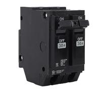 Eujgoov Interruttore Automatico 2P Plug-in Sezionatore a Scatto Magnetotermico 30A per Pannello di Distribuzione GE Custodia Nera in Fibra di Vetro MCB Montato su Guida DIN con Protezione da