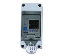 Eujgoov Interruttore Automatico Esterno a Prova d'acqua Scatola Contatore Elettrico PA66 Interruttore Automatico WiFi Remoto 63A con Monitoraggio Energetico, Protezione da Sovratensione e Timer per