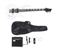 Eujgoov Kit di Chitarra Elettrica a Destra a Grandezza Full -Destra con Amplificatore da 20 W Stringhe di Ricambio Portatili e Scelte Set di Avviamento Completo per Principianti