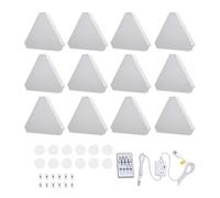 Eujgoov Kit di Luci da Parete a LED RGB, ABS, PC, USB, con Triplo Controllo, Sincronizzazione Musicale, 16 Milioni di Colori, Ideale per Compleanni, Festival, Anniversari, giocatori.