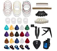 Eujgoov Kit di Manutenzione della Chitarra con Cornici del Sintonizzatore Winder Picks Capo per Chitarra Folk Classica Ukulele Bass Players Promorners
