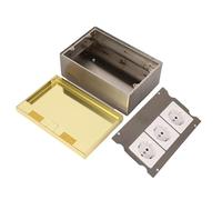 Eujgoov Kit di Presa Nascosta Piatto Incassata, Scatola di Uscita Pavimento Incassata con 3 X 2 Fori di 16A 4000W per Ufficio Home Hotel Mall