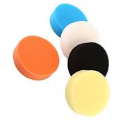 Eujgoov Kit di Tamponi per Lucidatura Tamponi in Spugna Lavabili e Riutilizzabili 5 Pezzi 3" 4" 5" 6" 7" per Tampone Lucidatore per Auto con Nero Bianco Blu Giallo Arancione (6 Pollici)