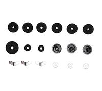 Eujgoov Kit Rondelle per Piatti per Batteria, Cuscinetti in Feltro per Piatti per Batteria Includono Dadi Ad Alette per Supporti per Piatti Rondelle(Nero)