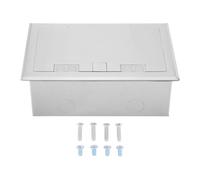 Eujgoov Kit Scatola Presa Elettrica Incasso a Pavimento con 3 Prese 16A 4000W, Materiale PC Premium, Acciaio Inossidabile, Guarnizione Ad Alta densità, per Ufficio, Hotel, Scuola,