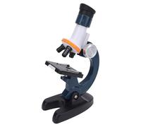 Eujgoov Kit Scientifico per Microscopi Ad Alta Definizione per Bambini con 4 Diapositive in Vetro Vuoto, Ideale per gli Studenti e (BLUE)