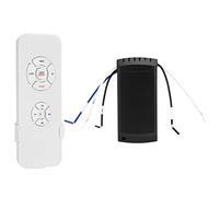 Eujgoov Kit Telecomando Wireless per Ventilatore da Soffitto, Controller Intelligente RF433 per Luci Ventilatore A 3 velocità con Interruttore Temporizzato, Materiale PC Durevole, 1000 W 10 A per la