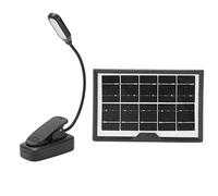 Eujgoov Lampada da lettura a LED ricaricabile solare DC5V Lampada da lettura a collo flessibile con luce bianca calda