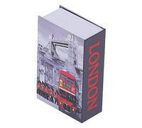 Eujgoov Libro di Imitazione a Forma di Cassetta Mini Sicurezza Vintage Funga Nascosta Secret Diversion Storage Money Case, Realizzato in Acciaio Inossidabile Interno, Lunga Durata di Servizio, può