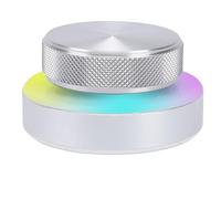 Eujgoov Manopola di Controllo Multimediale Personalizzata Argento con Luce RGB Connessione USB C da 2,4 G BT Regolazione del Volume Girare la Pagina per il