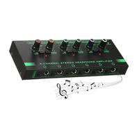 Eujgoov Mini Amplificatore per Cuffie, Mixer a 6 in Metallo con Controllo del Volume per la Registrazione in Studio e le Performance Dal Vivo