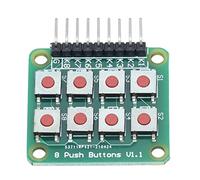 Eujgoov Modulo Tasti a Pulsanti, Tastiera a 8 Tasti con Interruttore a Matrice, 2x4 Push, con 8 Pulsanti, Individuali per Prestazioni Stabili, Buona Durata, Facile Installazione per Singolo
