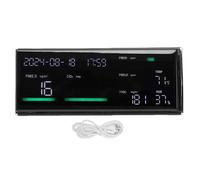 Eujgoov Monitor della qualità Dell'aria Interna Rilevatore di CO2 Tracce PM2.5 PM10 PM1.0 TVOC Tester di umidità della Temperatura Dell'aria per L'home Office (BLACK)